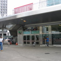 Reopened South Ferry station entrance. Photo taken by Brian Weinberg, 6/29/2005.