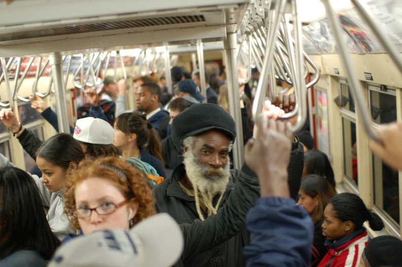 The Train of Many Colors ran from Grand Central to Atlantic Av and then back up the West Side to 96 St in honor of the 100th Anniversary of the IRT beginning service to Atlantic Av in Brooklyn. DSC_1817.jpg