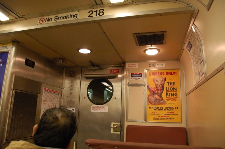 SEPTA Silverliner II 218 @ Suburban Station. Train #531. R5 to Malvern. Track 4. Interior. - SEPTA Silverliner II 218 @ Suburban Station. Train #531. R5 to Malvern. Track 4. Interior. DSC_8785f.jpg
