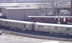 R-33ML 9218 and R-42 4775 &amp; 4642 @ 207 St Yard. Photo taken by Brian Weinberg, 3/23/2003.