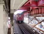 R-36WF @ Queensboro Plaza (7). Note the train is wrong-railing because of a G.O. Photo taken by Brian Weinberg, 3/16/2003.