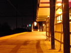 Edison, NJ train station on the NEC. Photo taken by Brin Weinberg, 3/15/2003.