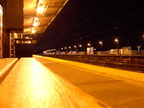 Edison, NJ train station on the NEC. Photo taken by Brin Weinberg, 3/15/2003.