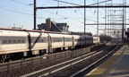 NJT APL46, Comet III's, and Comet IV's @ New Brunswick. Photo taken by Brian Weinberg, 3/14/2003.