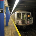 R-40 4157 @ 96 St (B). First (B) train over the Manhattan Bridge (it was a southbound). Photo taken by Brian Weinberg, 2/23/2004