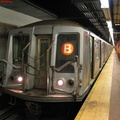 R-40 4157 @ DeKalb Av (B). First (B) train over the Manhattan Bridge (it was a southbound). Photo taken by Brian Weinberg, 2/23/