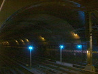 Three track arch tunnel @ 116 St (1). Photo taken by Brian Weinberg, 4/15/2004.