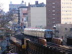 R-62A train @ 125 St (9) on the Manhattan Valley viaduct. Photo taken by Brian Weinberg, 4/16/2004.