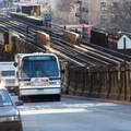 125 St station northbound platform on top the Manhattan Valley viaduct. NYCT RTS 9609 (M4) is in the foreground. Photo taken by