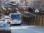 125 St station northbound platform on top the Manhattan Valley viaduct. NYCT RTS 9609 (M4) is in the foreground. Photo taken by