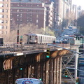 R-62A train @ 125 St (1) on the Manhattan Valley viaduct. Photo taken by Brian Weinberg, 4/16/2004.