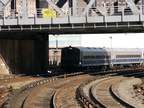 MNR ACMU 1100 series @ Marble Hill (Hudson Line). The days are numbered for these cars. Photo taken by Brian Weinberg, 4/27/2004