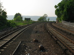 Remains of wye trackage north of the Spuyten Duyvil station. Photo taken by Brian Weinberg, 5/14/2004.