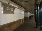 145 St station (3). Exit only on the northbound side. Photo taken by Brian Weinberg, 5/17/2004.