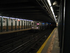 R-62 1450 @ 145 St (3). Train stopped for a minute, and then reversed direction. Photo taken by Brian Weinberg, 5/17/2004.