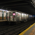 R-62 1450 @ 145 St (3). Train stopped for a minute, and then reversed direction. Photo taken by Brian Weinberg, 5/17/2004.