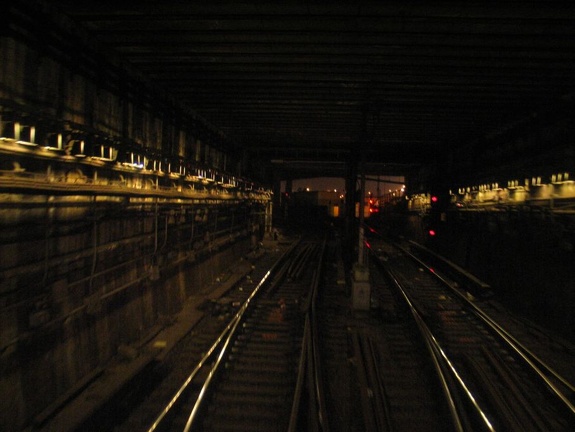 Exiting the portal south of 148 St-Lenox Terminal (3). Photo taken by Brian Weinberg, 5/17/2004.