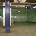 Escalator and stairs at the downtown lower level platform @ 50 St (E). Photo taken by Brian Weinberg, 5/30/2004.