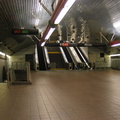 Looking west towards escalators on mezzanine one level above the platforms @ Roosevelt Island (F). Photo taken by Brian Weinberg