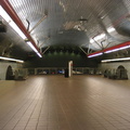 Looking east on mezzanine one level above the platforms @ Roosevelt Island (F). Photo taken by Brian Weinberg, 5/30/2004.