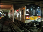 LIRR M-7 7075 @ Flatbush Av Terminal, Track 5. Photo taken by Brian Weinberg, 5/31/2004.