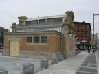 Old headhouse @ Flatbush Av Terminal. It was moved to the middle of the intersection, restored, and is now used as a skylight. P