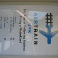 AirTrain fare poster now posted inside the vehicles. Photo taken by Brian Weinberg, 6/3/2004.