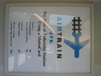 AirTrain fare poster now posted inside the vehicles. Photo taken by Brian Weinberg, 6/3/2004.