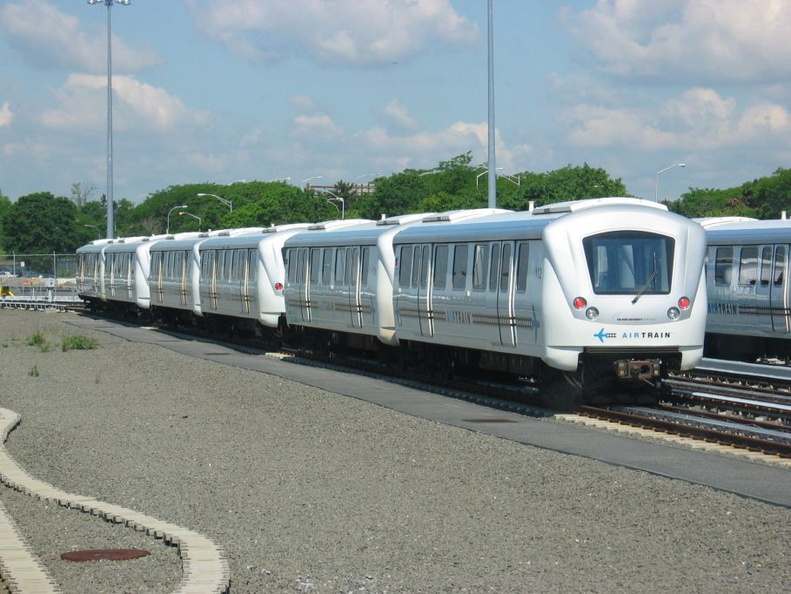 JFK AirTrain #112 @ maintenance yard. Photo taken by Brian Weinberg, 6/3/2004.