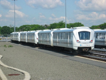 JFK AirTrain #112 @ maintenance yard. Photo taken by Brian Weinberg, 6/3/2004.