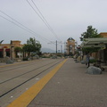 End of the San Diego Trolley Orange Line @ Santee Town Center. Photo taken by Brian Weinberg, 6/6/2004.