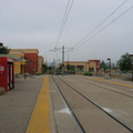 End of the San Diego Trolley Orange Line @ Santee Town Center. Photo taken by Brian Weinberg, 6/6/2004.