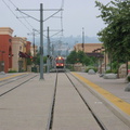 San Diego Trolley Siemens-Duwag LRV #2004 @ Santee Town Center. Photo taken by Brian Weinberg, 6/6/2004.