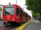 San Diego Trolley Siemens-Duwag LRV #2048 @ 12th-Imperial at the end of the Orange Line. Photo taken by Brian Weinberg, 6/6/2004