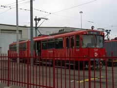 San Diego Trolley Siemens-Duwag LRV #1069 @ maintenance yard next to 12th-Imperial at the end of the Orange Line. Photo taken by