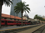 San Diego Trolley Siemens-Duwag LRV #1052 @ Santa Fe depot (Blue Line). Photo taken by Brian Weinberg, 6/6/2004.