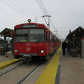 San Diego Trolley Siemens-Duwag LRV #1053 @ Old Town Transit Center (Green Line). Photo taken by Brian Weinberg, 6/6/2004.