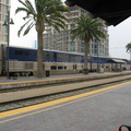 Amtrak California Surfliner set @ Santa Fe depot. Photo taken by Brian Weinberg, 6/6/2004.