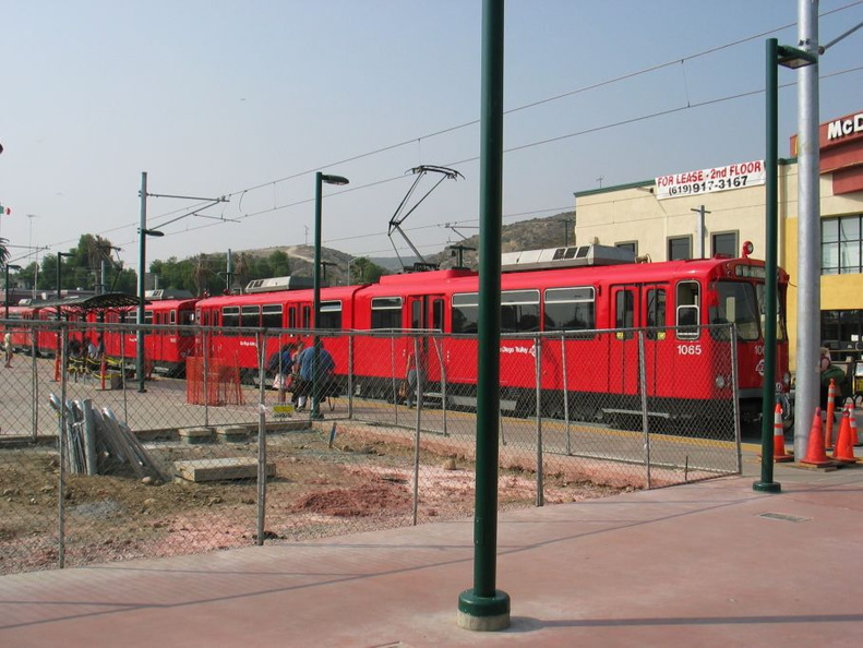 San Diego Trolley Siemens-Duwag LRV #1065 @ San Ysidro/Tijuana (Blue Line). Photo taken by Brian Weinberg, 6/6/2004. I was then yelled at by I think the Mexican Federal police. IMG_0879.jpg