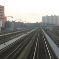 The only 6 track elevated structure in the system - located between the Brighton Beach and Ocean Parkway stations on the Brighto