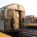 R-32 3645 (Q) and R-32 3605 (F) @ Coney Island - Stillwell Av. Photo taken by Brian Weinberg, 6/23/2004.