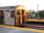 R-32 3645 (Q) and R-32 3605 (F) @ Coney Island - Stillwell Av. Photo taken by Brian Weinberg, 6/23/2004.