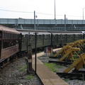 BU Gate Car 1407 & R-1 100 & R-4 401 @ Coney Island Yard. Photo taken by Brian Weinberg, 7/25/2004.