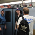 Railfans on R-7A 1575. Photo taken by Brian Weinberg, 7/25/2004.