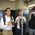 Railfans on R-7A 1575. Photo taken by Brian Weinberg, 7/25/2004.