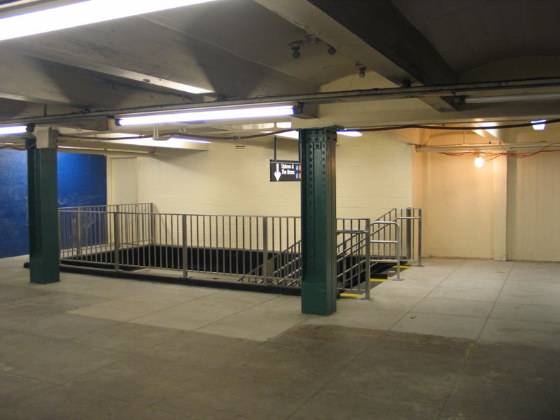 New staircase @ 59 St - Columbus Circle (NB Platform). Photo taken by Brian Weinberg, 8/22/2004. zIMG_0012.jpg