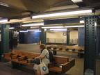 New staircase @ 59 St - Columbus Circle (NB Platform). Photo taken by Brian Weinberg, 8/22/2004.