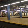 New staircase @ 59 St - Columbus Circle (NB Platform). Photo taken by Brian Weinberg, 8/22/2004.