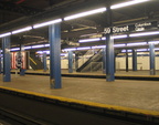 New staircase @ 59 St - Columbus Circle (NB Platform). Photo taken by Brian Weinberg, 8/22/2004.