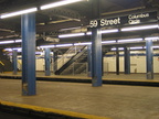 New staircase @ 59 St - Columbus Circle (NB Platform). Photo taken by Brian Weinberg, 8/22/2004.